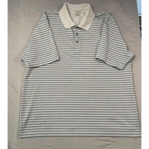 George Golf Men Size XL Blue Stripped Short Sleeve